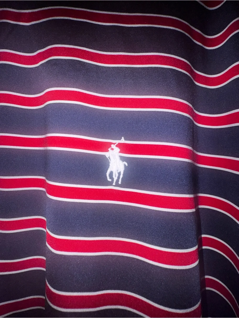 Polo by Ralph Lauren Navy Polo with Red & White Stripes